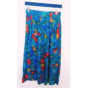 Robyn U.S.A. Vibrant Abstract Floral Skirt…